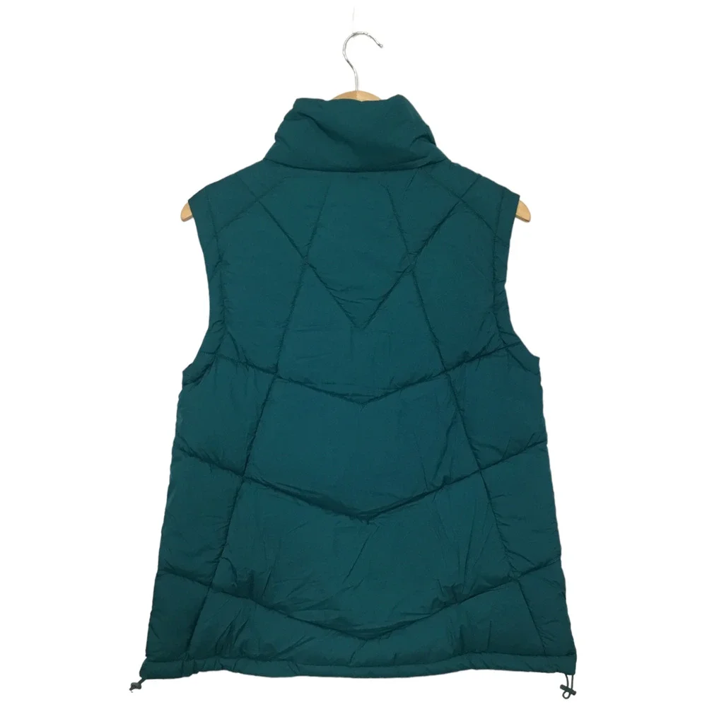 New Nordstrom Puffer Vest Womens XXS Stand Collar Quilted Zip Up Teal Ocean